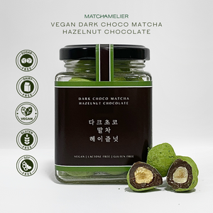 Vegan Dark Choco Matcha Hazelnut Chocolate | MATCHAMELIER